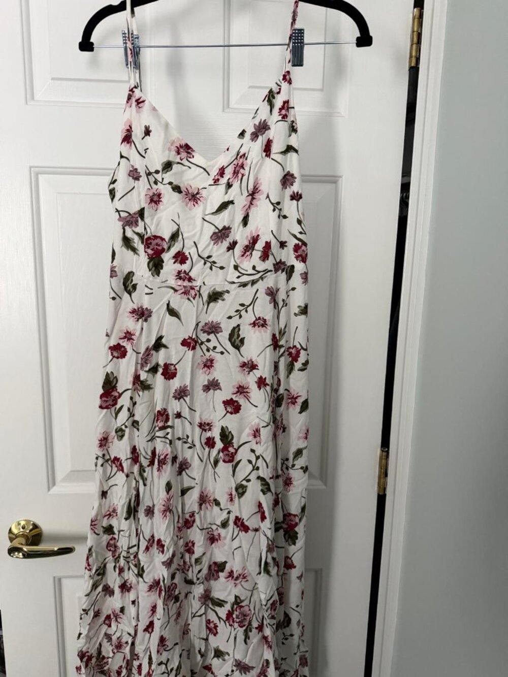 BLUSH BJ Strap Floral Dress in White